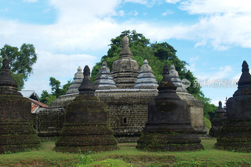 缅甸若开邦实兑区Mrauk U的Andaw-thein寺庙。